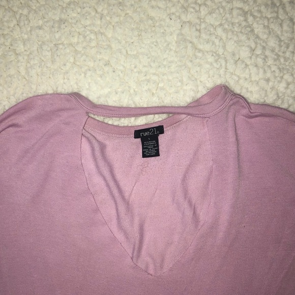 Rue 21 pink cut out tee - Picture 2 of 3